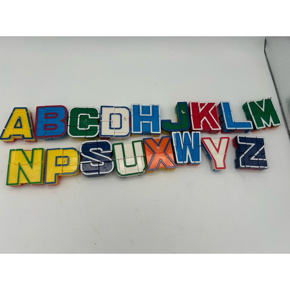 Vintage 1985 Alphabots Transformer Alphabet Letters 17 LETTERS - Alpha-bots